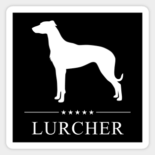 Lurcher Dog White Silhouette Sticker